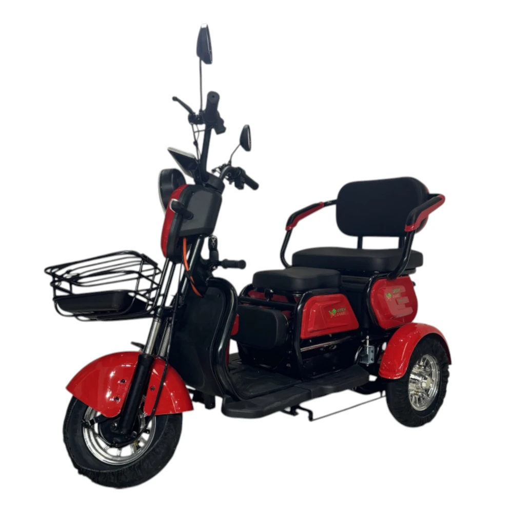 Электротрицикл GreenCamel Фродо X7 V2 (48V20Ah 500W R8) дифференциал Красный 1