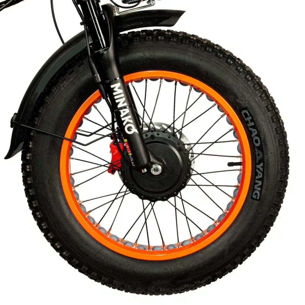 Электровелосипед Minako F10 Dual оранжевый гидравлика 5